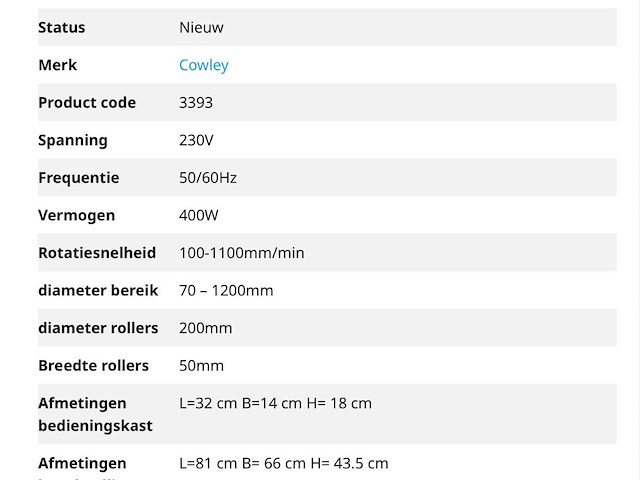 Cowley lrs3000 lasrolstelling - afbeelding 2 van  9