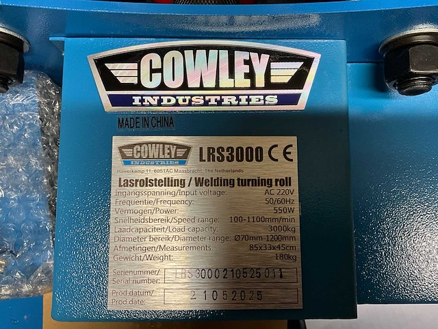 Cowley lrs3000 lasrolstelling - afbeelding 6 van  9