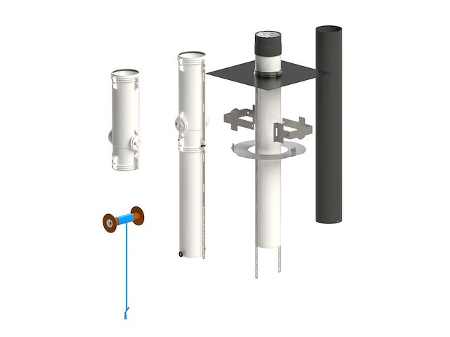Cox geelen coxhybrid 130mm wbpeaa400 clv dakdoorvoer renovatieset - afbeelding 1 van  3