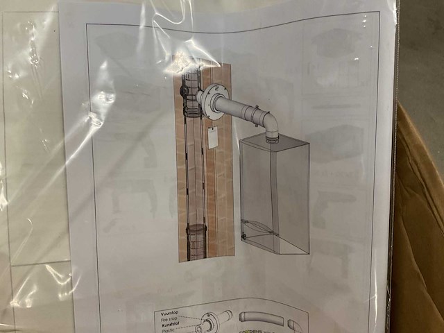 Cox geelen coxhybrid 60/100 brandwerende muurplaat met brandmanchet - afbeelding 2 van  4