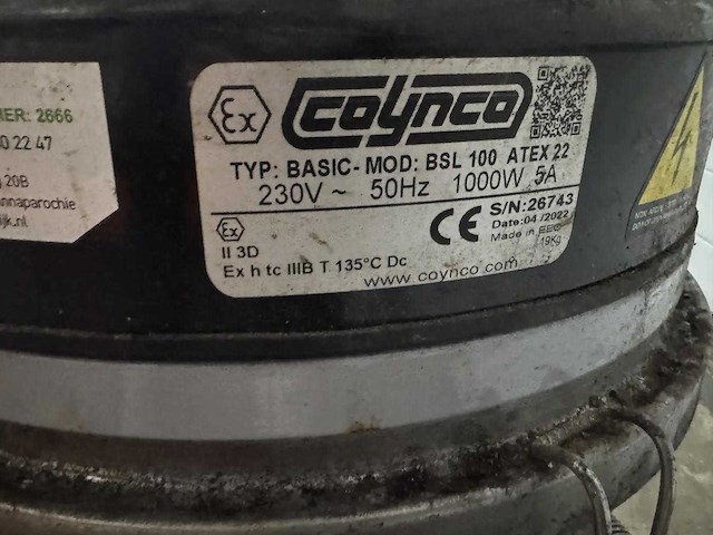 Coynco - bsl 100 atex 22 - stofzuiger - afbeelding 3 van  3