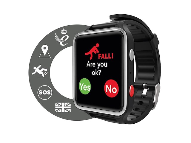 Cpr guardian iii sos persoonlijk alarmhorloge met valalarm en gps zwart - afbeelding 1 van  5