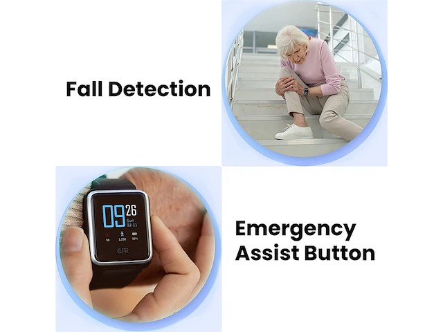 Cpr guardian iii sos persoonlijk alarmhorloge met valalarm en gps zwart - afbeelding 4 van  5