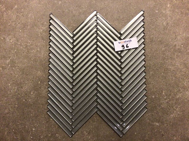 Cr plus hg glass grey glans mozaïektegel 28,5x30,5 cm 17,04 m² - afbeelding 1 van  4