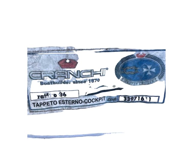 Cranchi zaffiro 36 blue coated cockpit anti-slip carpet original - 33971611 - afbeelding 1 van  6