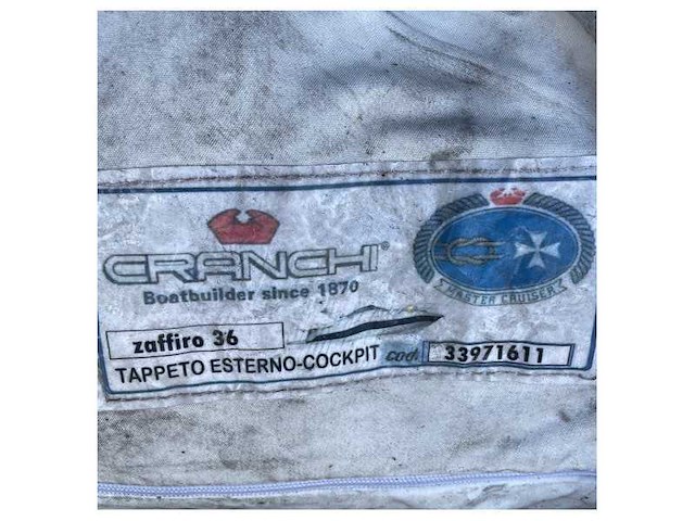 Cranchi zaffiro 36 blue coated cockpit anti-slip carpet original - 33971611 - afbeelding 6 van  6