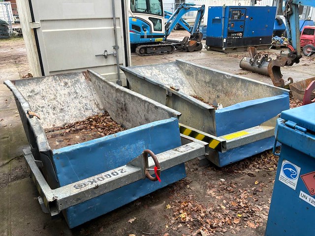 Cranecontainer puin kantelbak (2x) - afbeelding 4 van  5