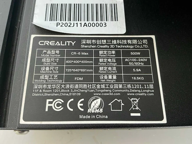 Creality cr-6 max 3d printer - afbeelding 5 van  5
