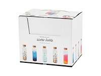 Creativ water bottle van glas in display - afbeelding 3 van  5