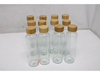 Creativ water bottle van glas in display - afbeelding 4 van  5
