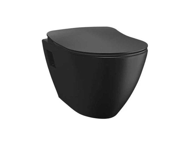 Creavit tp325 hangtoilet mat zwart - afbeelding 1 van  1