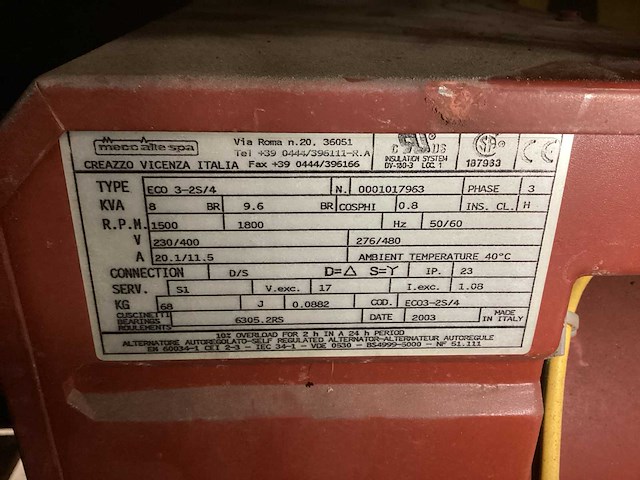 Creazzo vicenza eco 3-2s/4 stroomgenerator - afbeelding 3 van  8