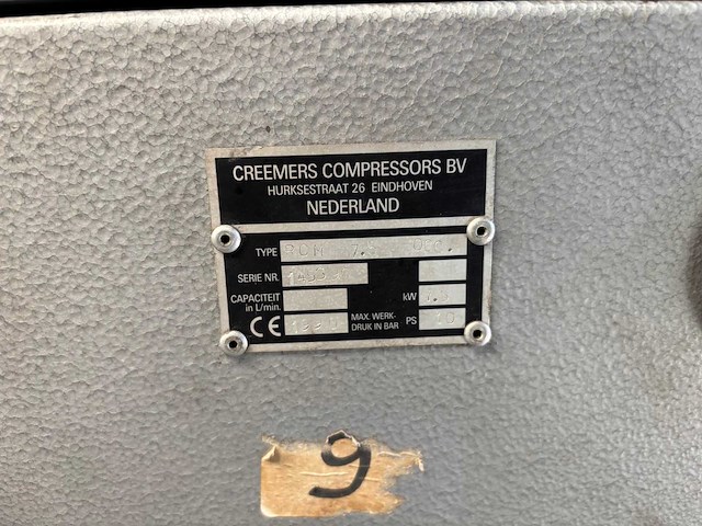 Creemers - 1990 - rcm 7,5 - schroefcompressor - afbeelding 2 van  10