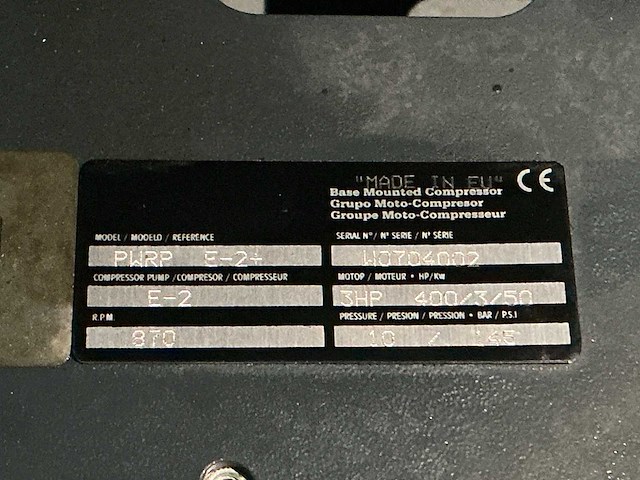 Creemers sgc 380k zuigercompressor - afbeelding 10 van  10