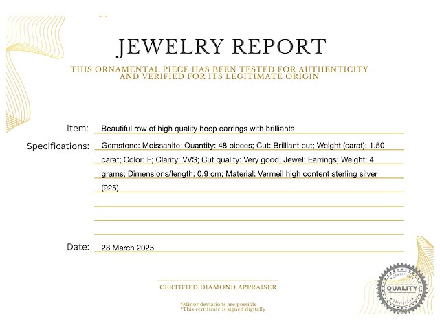 Creolen briljanten hoge kwaliteit - afbeelding 3 van  7