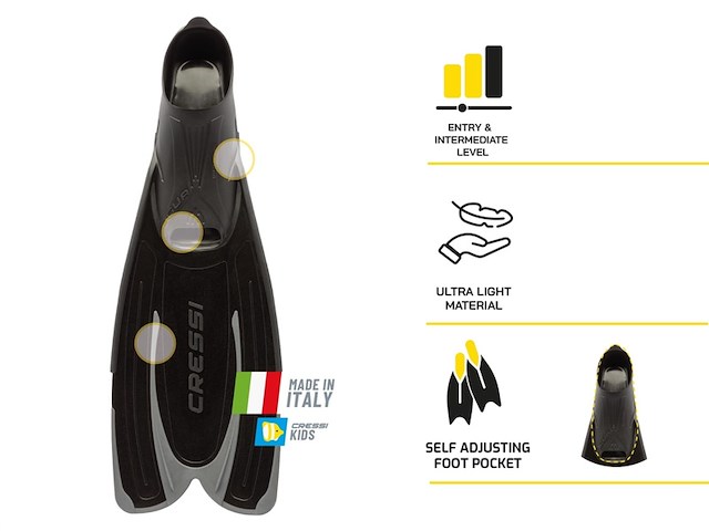 Cressi agua zwemvliezen voor het snorkelen - afbeelding 3 van  6