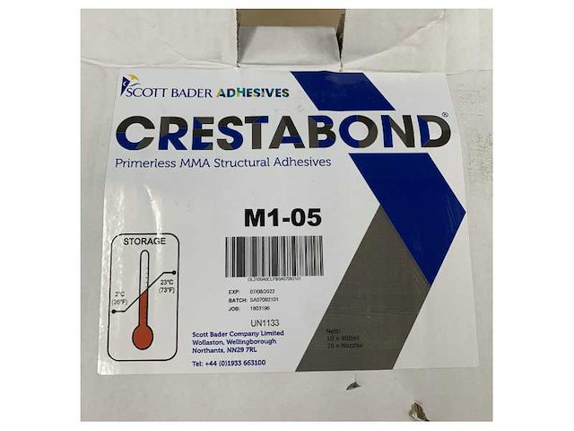 Crestabond m1-05 tweecomponenten structurele lijm 400ml - afbeelding 3 van  3