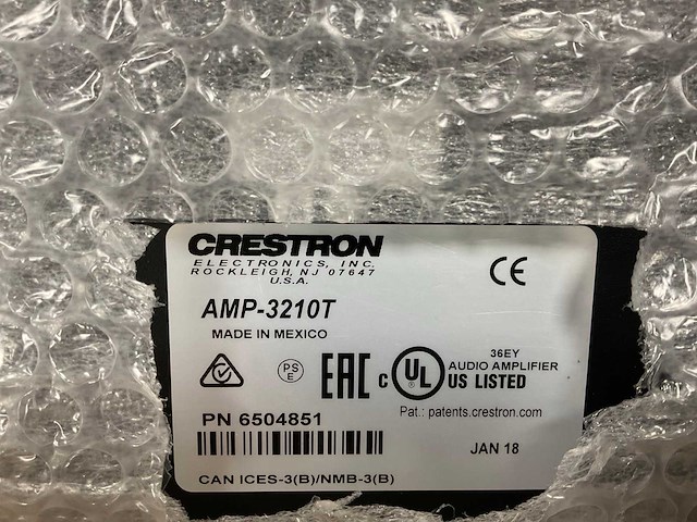 Crestron (amp-3210t) 3x210w noise-reducer commercial power amplifier - afbeelding 8 van  8