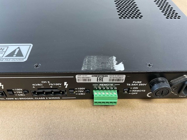 Crestron (amp-3210t) 3x210w noise-reducer commercial power amplifier - afbeelding 4 van  4