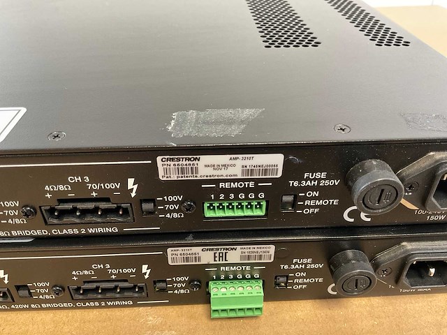 Crestron (amp-3210t) high performance audio solution channel amplifiers (2x) - afbeelding 3 van  3