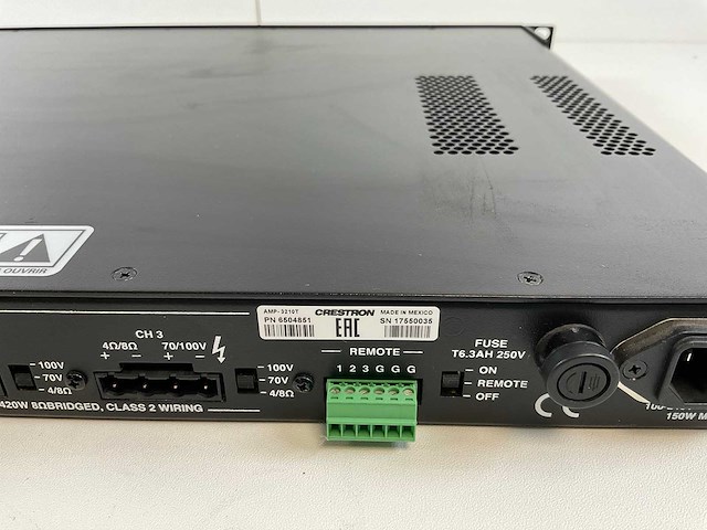 Crestron (amp-3210t) three-channel commercial power amplifiers (2x) - afbeelding 5 van  6