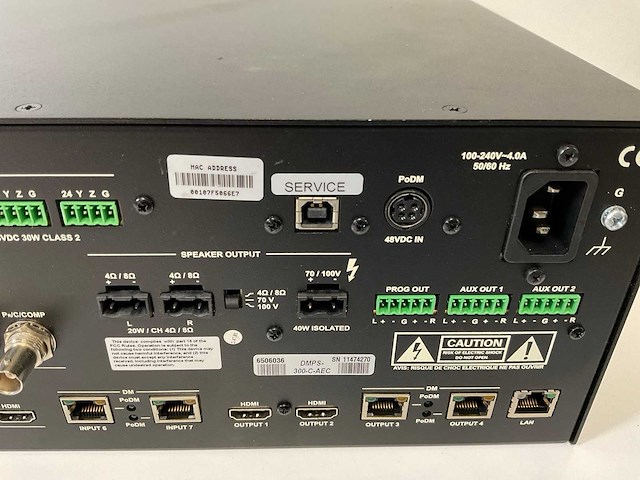 Crestron dmps3-300-c-aec), 3-series professional presentation media system 300 w/acoustic audio conferencing interface - afbeelding 6 van  6