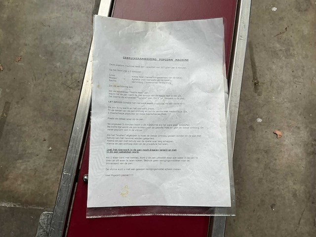 Cretors popcorn machine - afbeelding 11 van  11