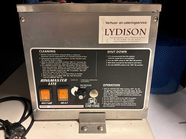 Cretors suikerspinmachine - afbeelding 1 van  1