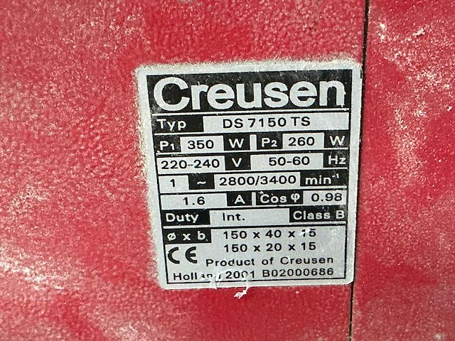 Creuse ds 7150 ts dubbelsteens slijpmachine - afbeelding 6 van  6