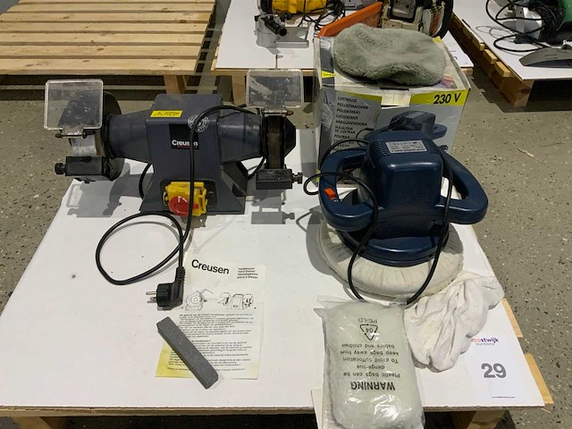 Creusen ds 8150 ts werkbankslijpmachine en polijstmachine - afbeelding 1 van  3