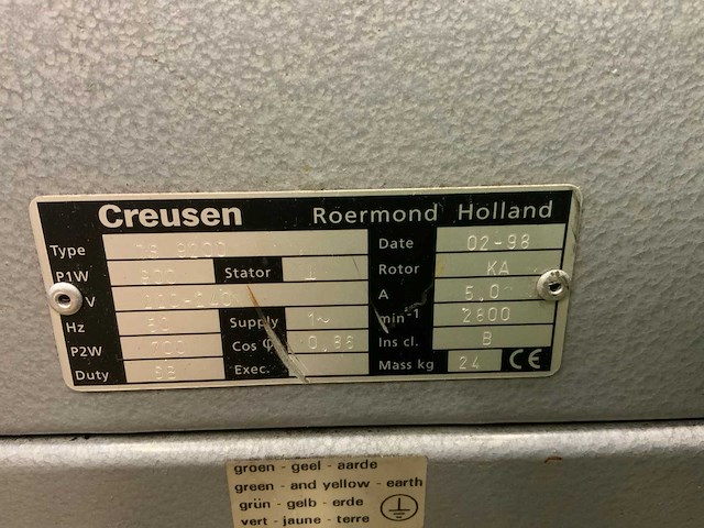 Creusen ds9200 dubbelsteens slijpmachine - afbeelding 5 van  5