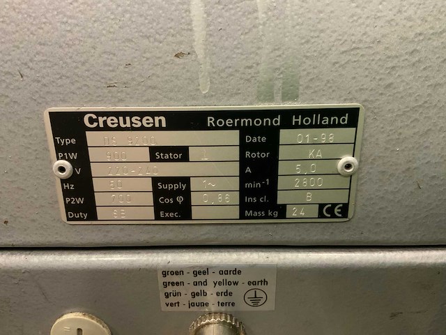 Creusen ds9200 dubbelsteens slijpmachine - afbeelding 5 van  5