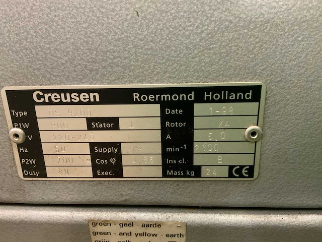 Creusen ds9200 dubbelsteens slijpmachine - afbeelding 5 van  5