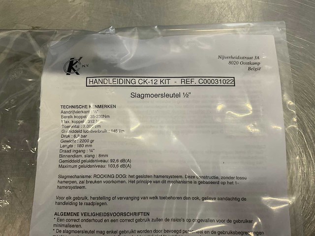 Criko ck12-kit pneumatische slagmoersleutel 1/2” + 10 doppen - afbeelding 8 van  10