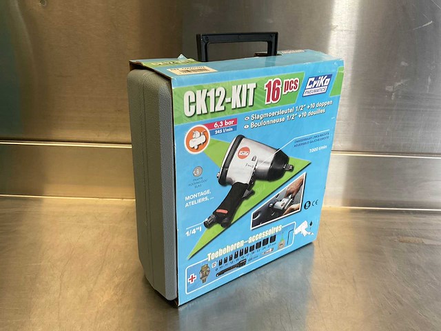 Criko ck12-kit pneumatische slagmoersleutel 1/2” + 10 doppen - afbeelding 4 van  10