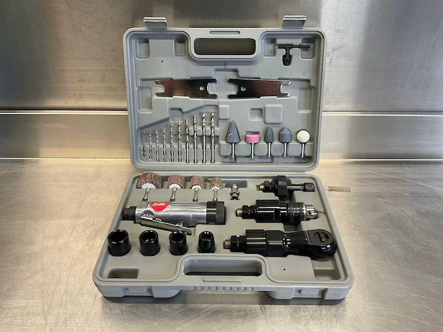 Criko ck301-kit pneumatische kit - ratelsleutel 1/2” + boormachine 10mm + stiftslijpmachine 6mm - 30 delig - afbeelding 3 van  10