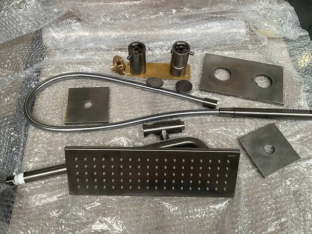 Cristina douche garnituur gun metal - afbeelding 1 van  2