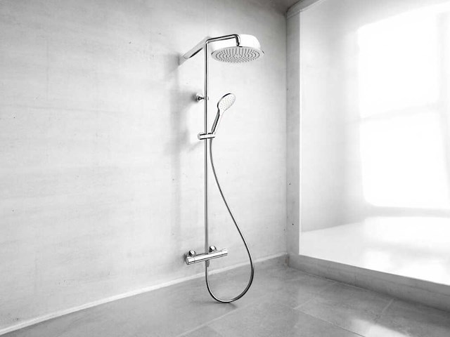 Cristina rubinetterie doucheset met thermostatische mengkraan en handdouche chroom - afbeelding 1 van  13