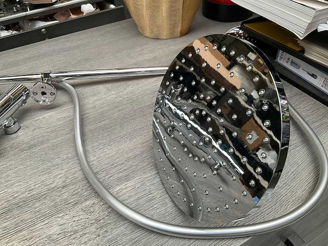 Cristina rubinetterie doucheset met thermostatische mengkraan en handdouche chroom - afbeelding 13 van  13