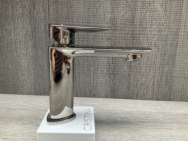 Cristina rubinetterie profilo wastafelkraan polished black chrome - afbeelding 4 van  7