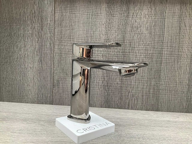 Cristina rubinetterie profilo wastafelkraan polished black chrome - afbeelding 7 van  7