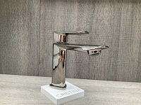 Cristina rubinetterie profilo wastafelkraan polished black chrome - afbeelding 7 van  7