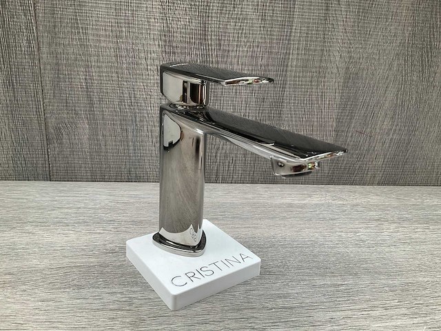 Cristina rubinetterie profilo wastafelkraan polished black chrome - afbeelding 2 van  8