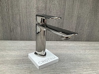Cristina rubinetterie profilo wastafelkraan polished black chrome - afbeelding 2 van  8