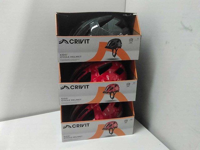 Crivit - kinder fietshelmen met ledlicht. (3x) - afbeelding 1 van  3
