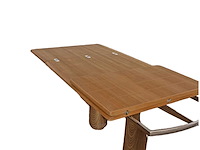 Crn 304443 foldable teak table top natural finish 90-180 x 145 x 4 cm - afbeelding 1 van  2