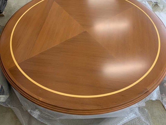 Crn 51813 teak table diameter140 stylish round design - afbeelding 2 van  2