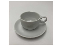 Crn chrome keramische koffiebeker met schotel voor maritieme omgevingen - duurzame en gemakkelijk schoon te maken nautische drinken - afbeelding 1 van  3