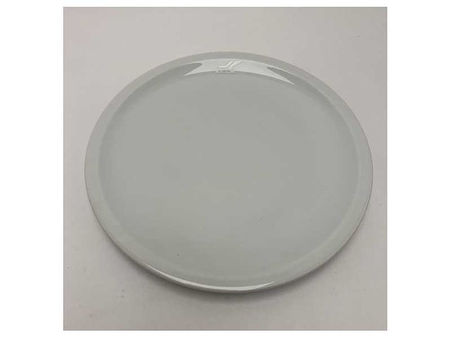 Crn duurzame mariene porseleinen dinerbord met chroomrand - 24 cm, waterdicht en vaatwasserbestendig - afbeelding 1 van  3