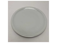Crn duurzame mariene porseleinen dinerbord met chroomrand - 24 cm, waterdicht en vaatwasserbestendig - afbeelding 1 van  3